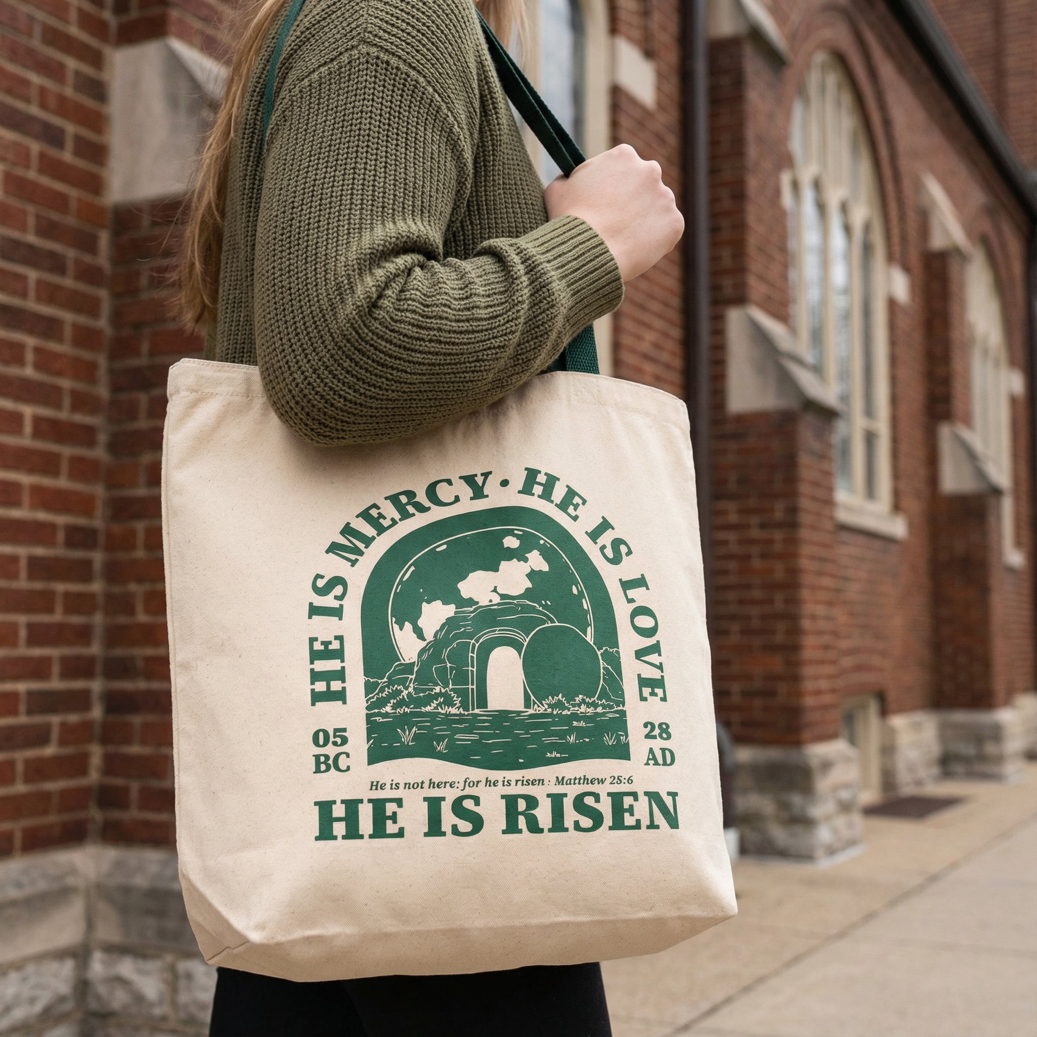 He is Risen Canvas Tote Bag
