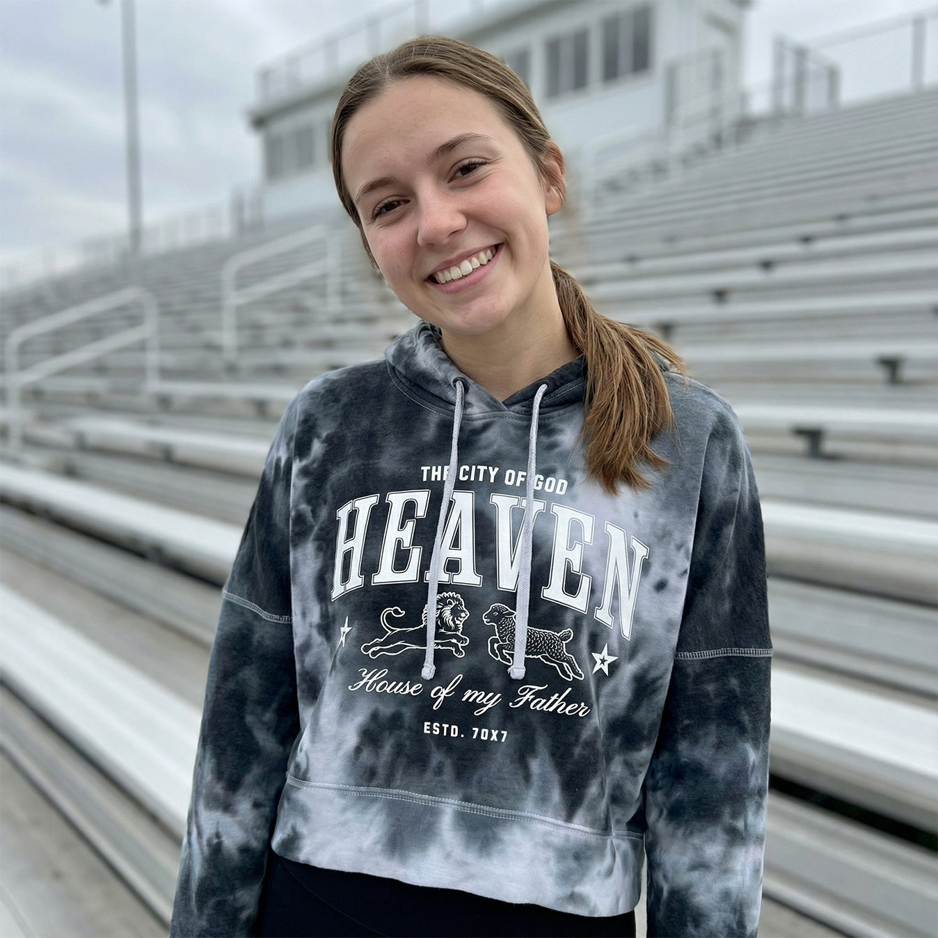 House of My Father Crop Hoodie